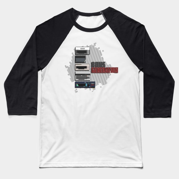 8 bits generation Baseball T-Shirt by vhzc